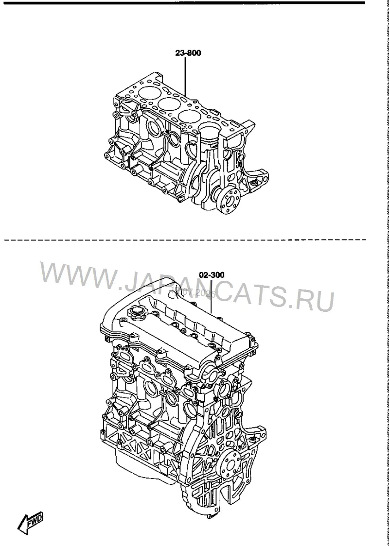 Схема узла: ДВИГАТЕЛЬ В СБОРЕ (GASOLINE)(1600CC)
