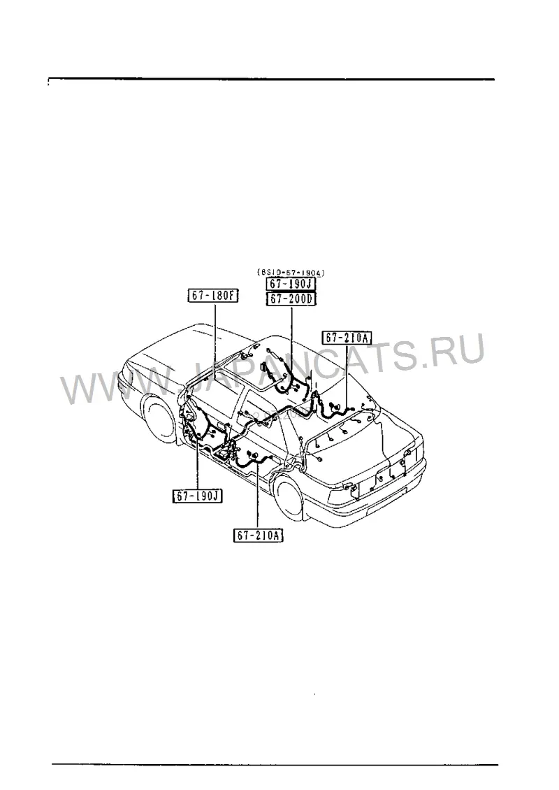 Схема узла: ПРОВОДКА ДВЕРЕЙ,ПОЛА И САЛОНА (4-DOOR)