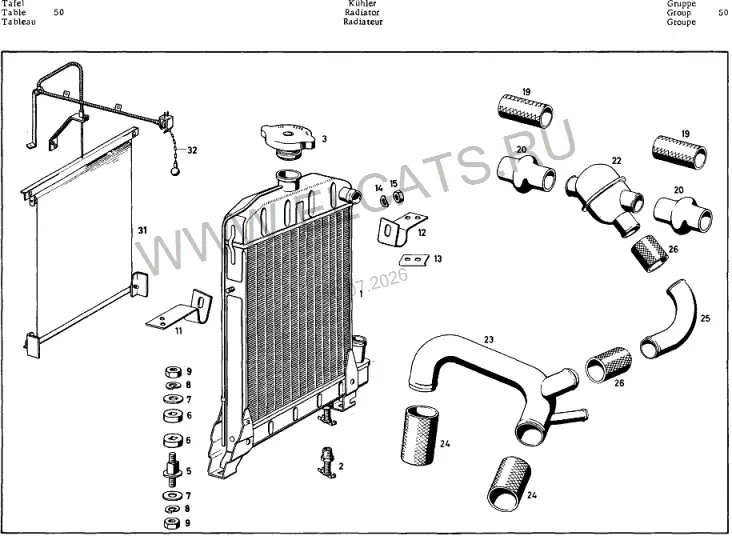Схема узла: RADIATOR / RADIATOR