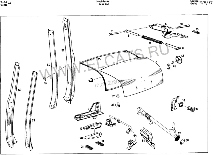 Схема узла: REAR LID / REAR LID