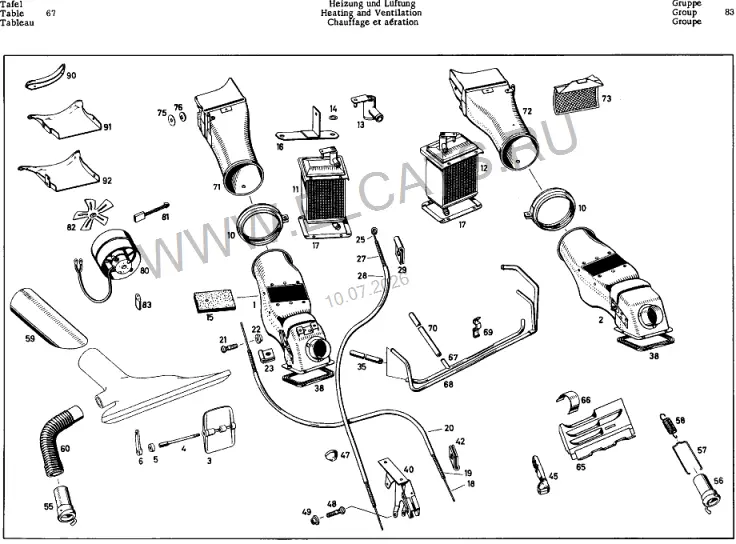 Схема узла: HEATING AND VENTILATION / HEATING AND VENTILATION