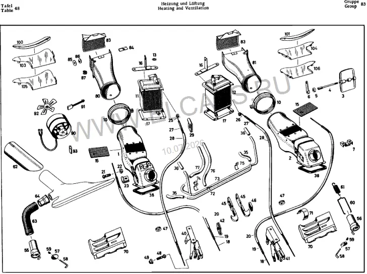 Схема узла: HEATING AND VENTILATION / HEATING AND VENTILATION