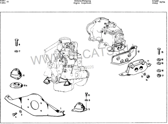 Схема узла: ENGINE SUSPENSION / ENGINE SUSPENSION