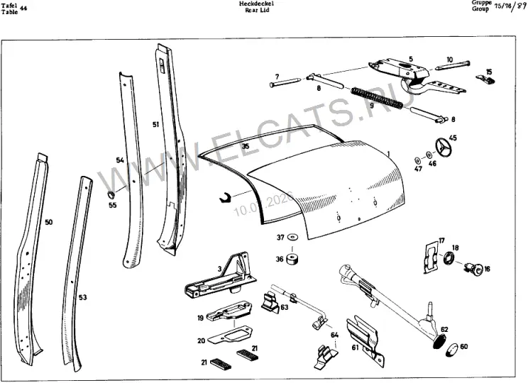 Схема узла: REAR LID / REAR LID