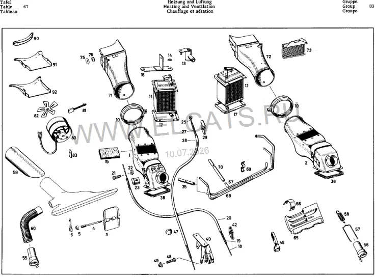 Схема узла: HEATING AND VENTILATION / HEATING AND VENTILATION
