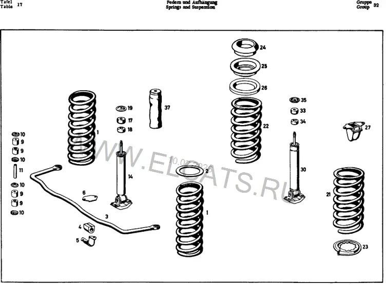 Схема узла: SPRINGS AND SUSPENSION / SPRINGS AND SUSPENSION