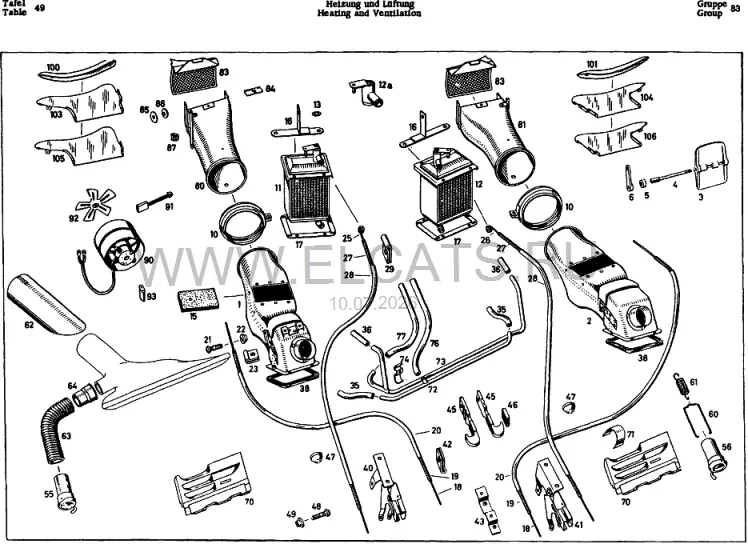 Схема узла: HEATING AND VENTILATION / HEATING AND VENTILATION