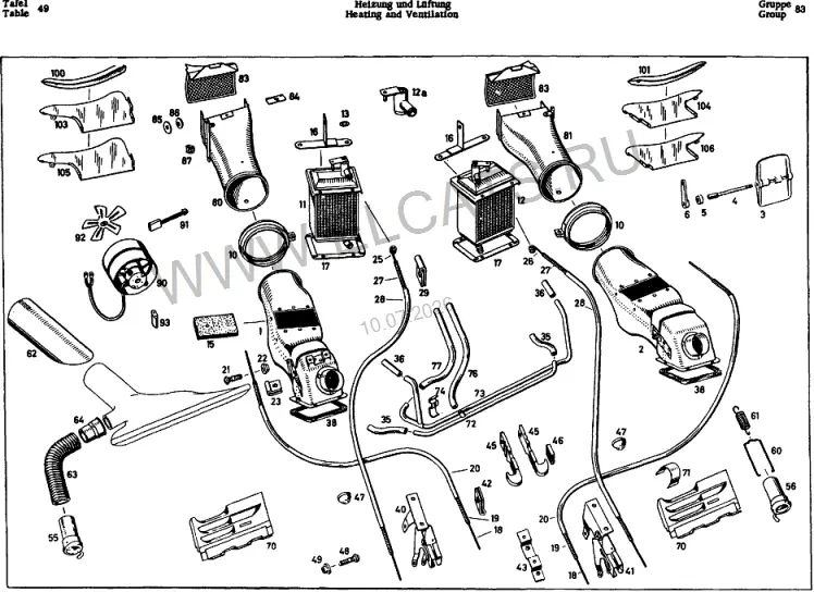 Схема узла: HEATING AND VENTILATION / HEATING AND VENTILATION