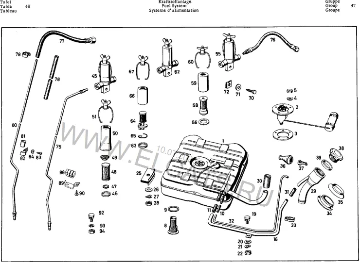 Схема узла: FUEL SYSTEM / FUEL SYSTEM