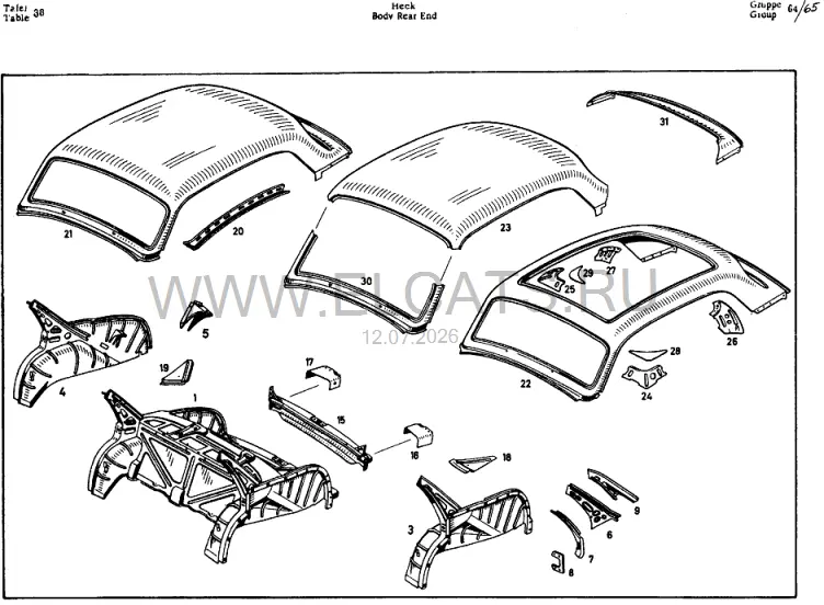 Схема узла: BODY REAR END / BODY REAR END