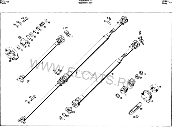Схема узла: PROPELLER SHAFT / PROPELLER SHAFT