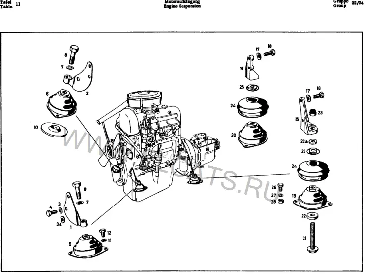 Схема узла: ENGINE SUSPENSION / ENGINE SUSPENSION