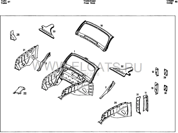 Схема узла: FRONT WALL / FRONT WALL