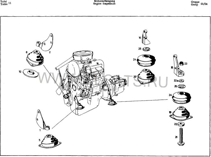Схема узла: ENGINE SUSPENSION / ENGINE SUSPENSION