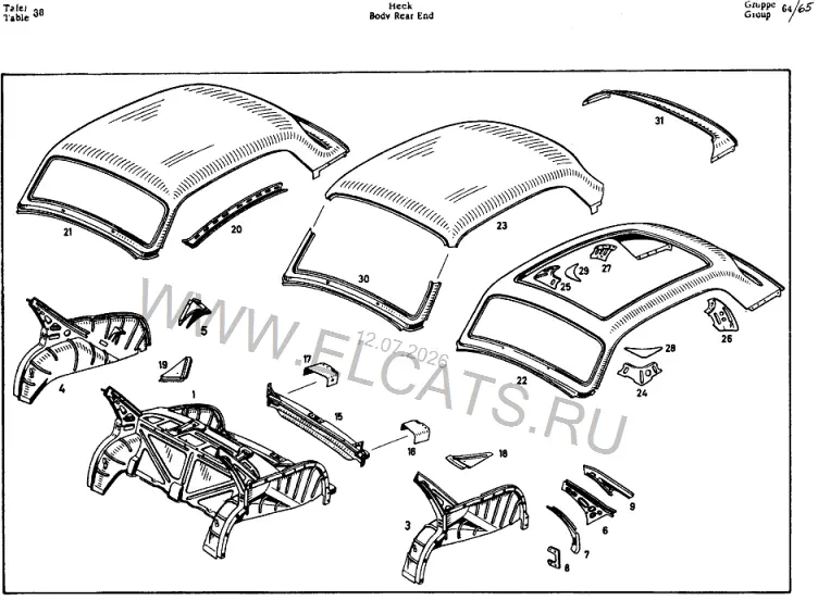 Схема узла: BODY REAR END / BODY REAR END