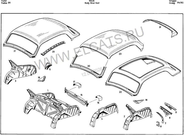 Схема узла: BODY FLOOR / BODY REAR END