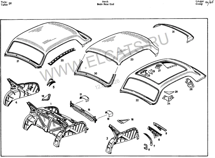 Схема узла: BODY REAR END / BODY REAR END