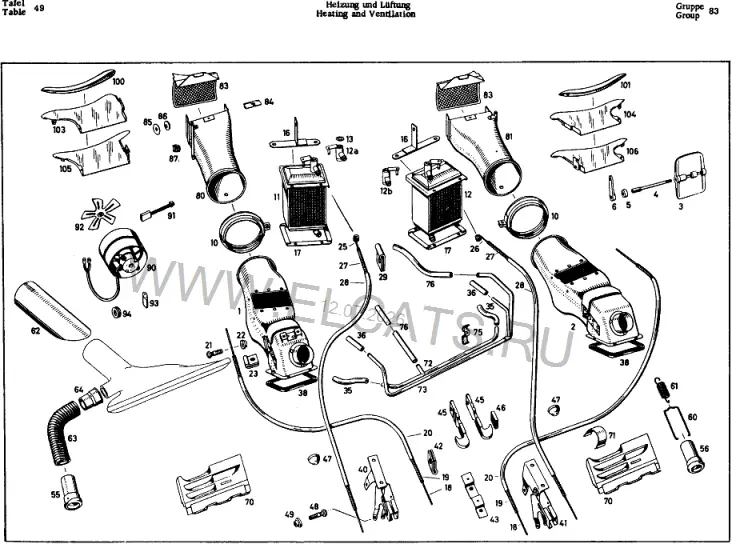 Схема узла: HEATING AND VENTILATION / HEATING AND VENTILATION