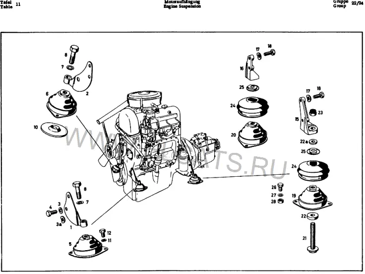 Схема узла: ENGINE SUSPENSION / ENGINE SUSPENSION
