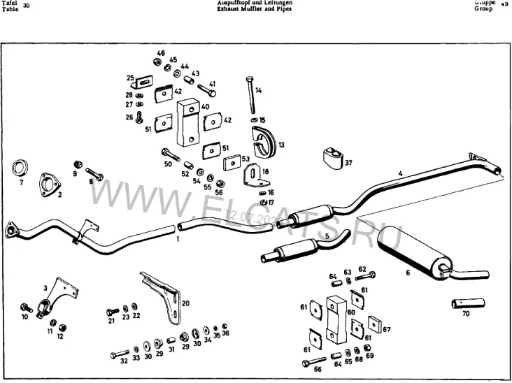 Схема узла: EXHAUST MUFFLER AND PIPES / EXHAUST MUFFLER AND PIPES
