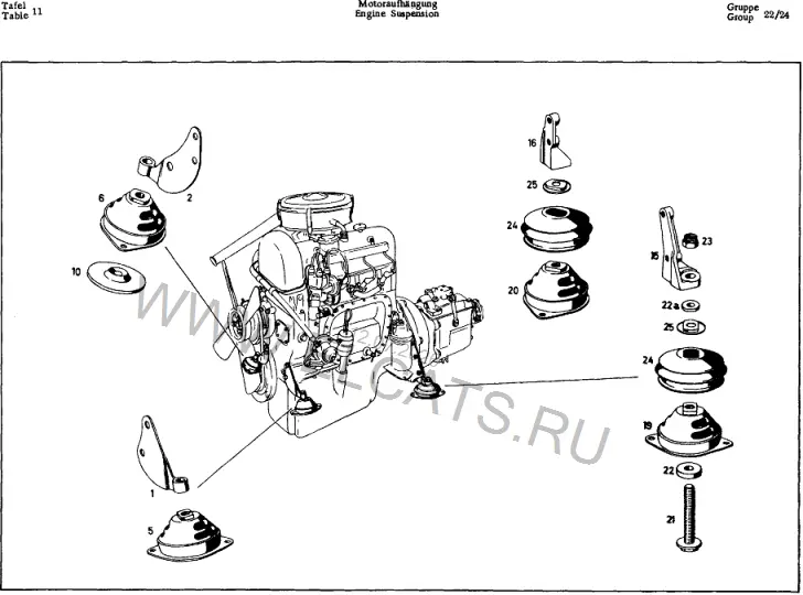Схема узла: ENGINE SUSPENSION / ENGINE SUSPENSION