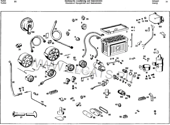 Схема узла: ELECTRICAL EQUIPMENT AND INSTRUMENTS / ELECTRICAL EQUIPMENT AND INSTRUMENTS