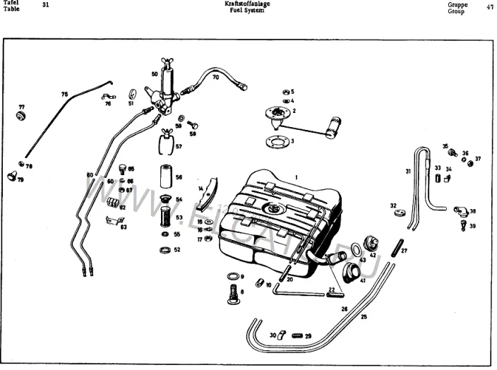 Схема узла: FUEL SYSTEM / FUEL SYSTEM
