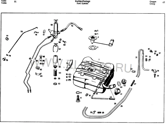 Схема узла: FUEL SYSTEM / FUEL SYSTEM