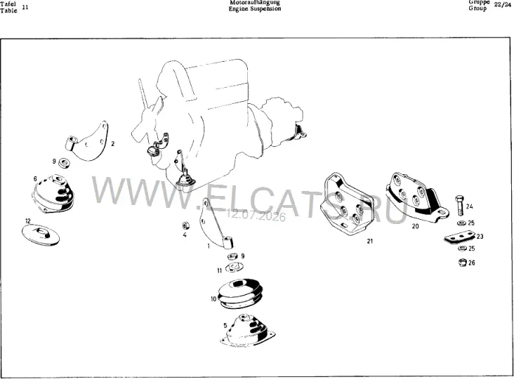 Схема узла: ENGINE SUSPENSION / ENGINE SUSPENSION