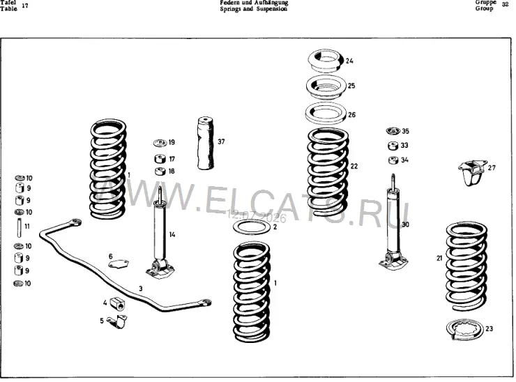 Схема узла: SPRINGS AND SUSPENSION / SPRINGS AND SUSPENSION