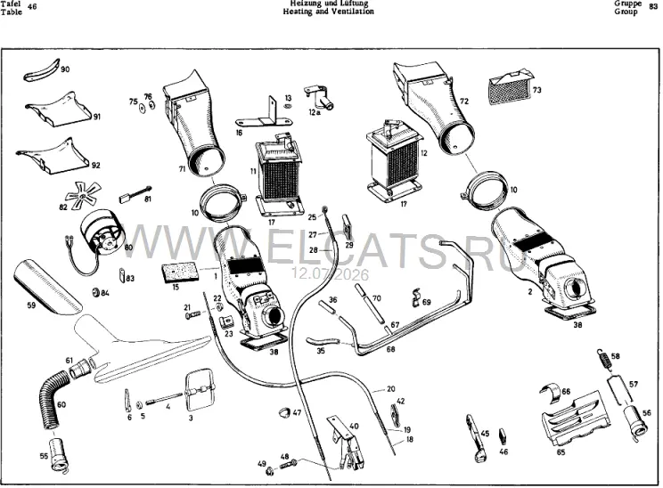 Схема узла: HEATING AND VENTILATION / HEATING AND VENTILATION