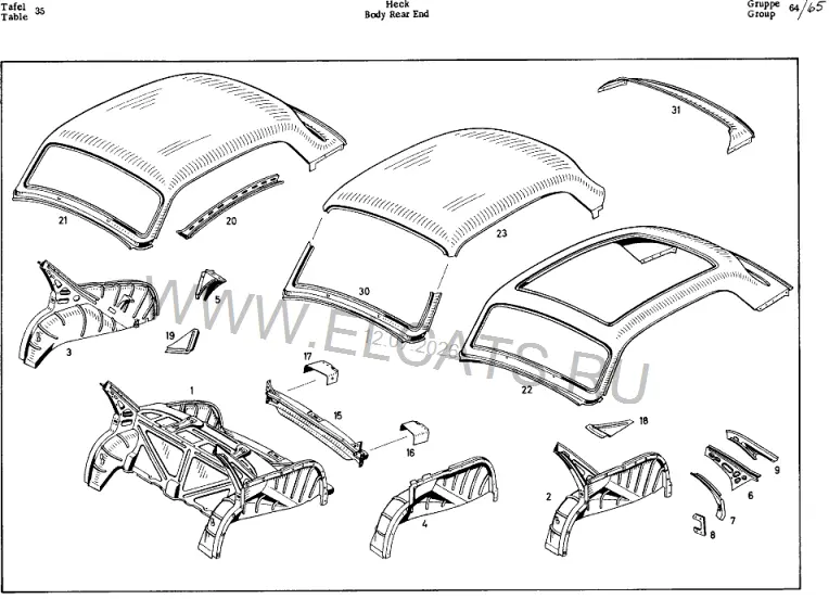 Схема узла: BODY REAR END / BODY REAR END