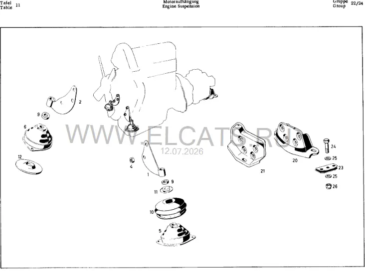 Схема узла: ENGINE SUSPENSION / ENGINE SUSPENSION