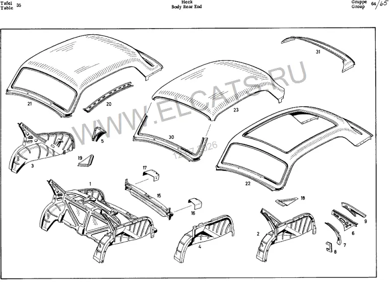 Схема узла: BODY REAR END / BODY REAR END