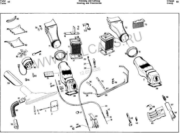 Схема узла: HEATING AND VENTILATION / HEATING AND VENTILATION