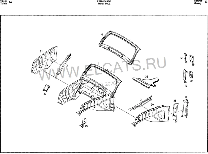 Схема узла: FRONT WALL / FRONT WALL