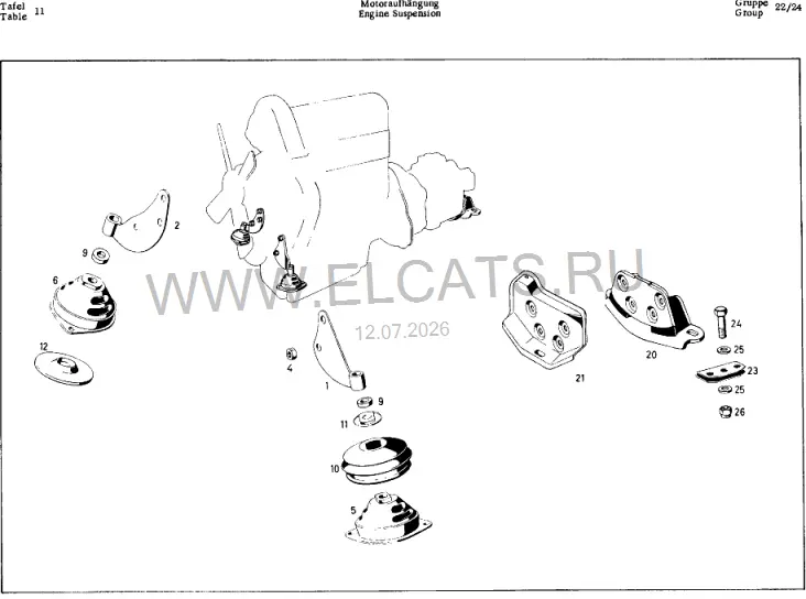 Схема узла: ENGINE SUSPENSION / ENGINE SUSPENSION