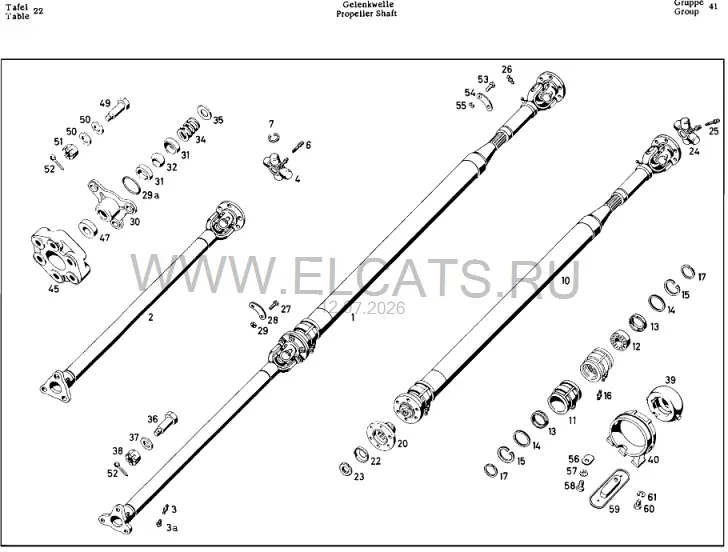 Схема узла: PROPELLER SHAFT / PROPELLER SHAFT