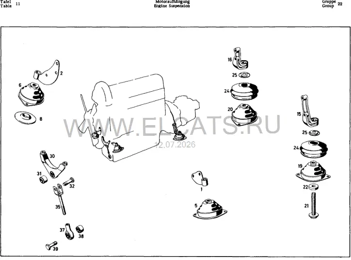 Схема узла: ENGINE SUSPENSION