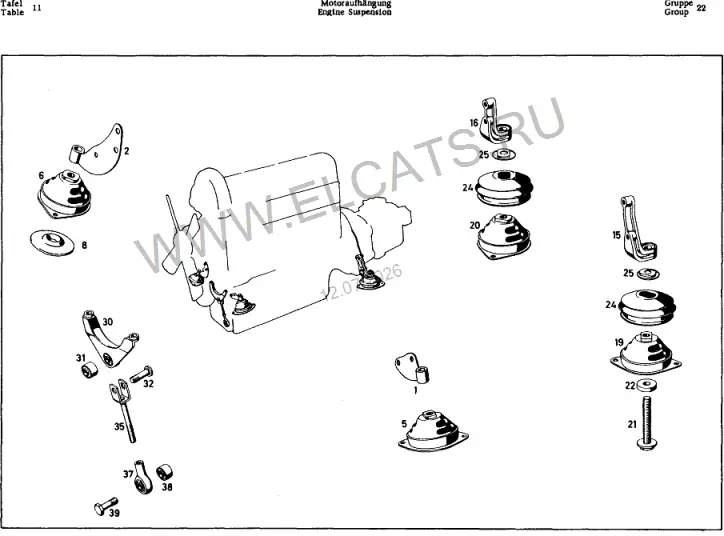Схема узла: ENGINE SUSPENSION