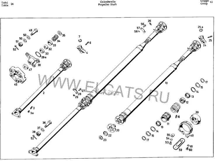 Схема узла: PROPELLER SHAFT / PROPELLER SHAFT