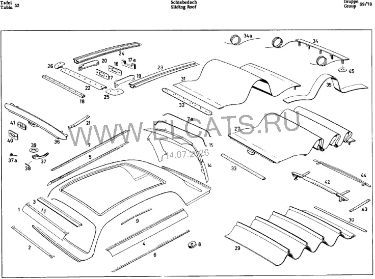 Схема узла: SLIDING ROOF / SLIDING ROOF