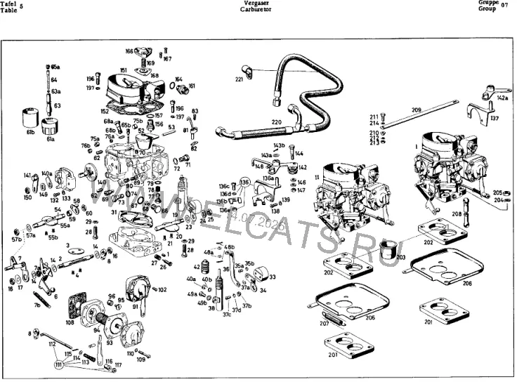 Схема узла: CARBURETOR (180.924 TYP M 180.III BM 180.924) / CARBURETOR