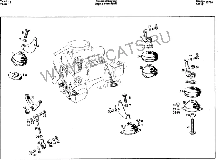 Схема узла: ENGINE SUSPENSION / ENGINE SUSPENSION