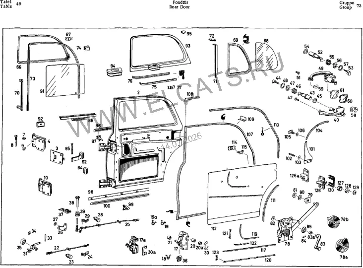 Схема узла: REAR DOOR / REAR DOOR