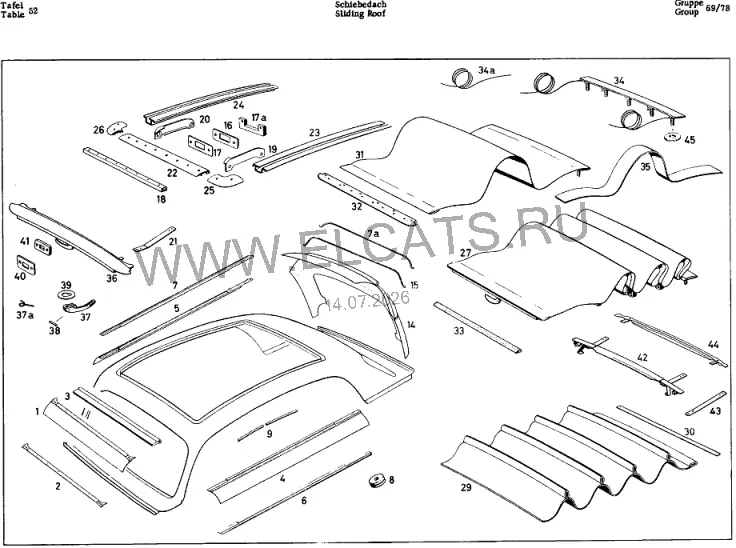 Схема узла: SLIDING ROOF / SLIDING ROOF