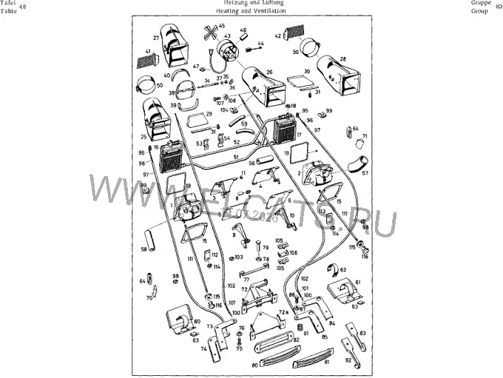 Схема узла: HEATING AND VENTILATION / HEATING AND VENTILATION