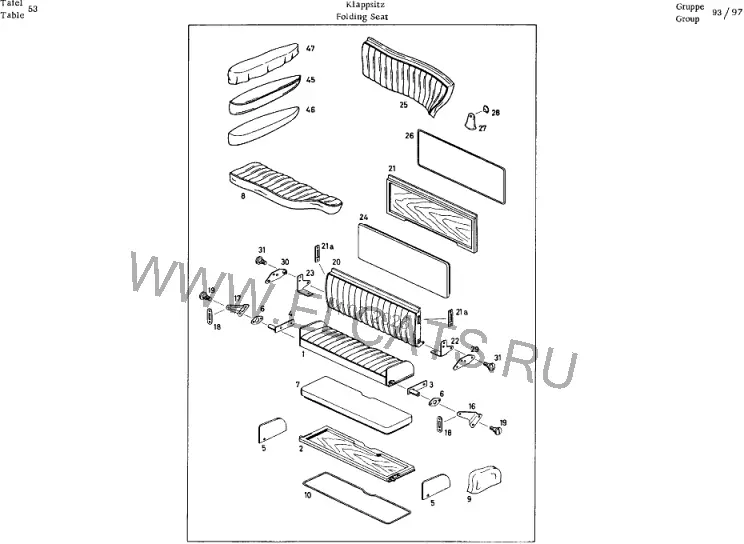 Схема узла: FOLDING SEAT / FOLDING SEAT