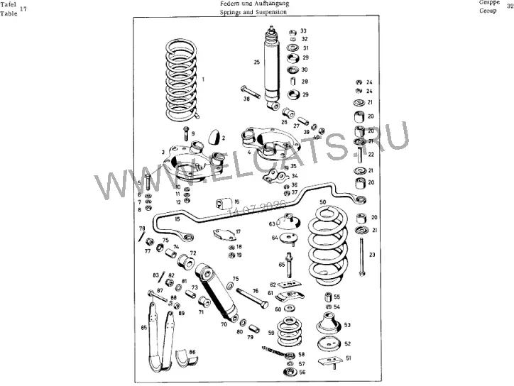 Схема узла: SPRINGS AND SUSPENSION / SPRINGS AND SUSPENSION