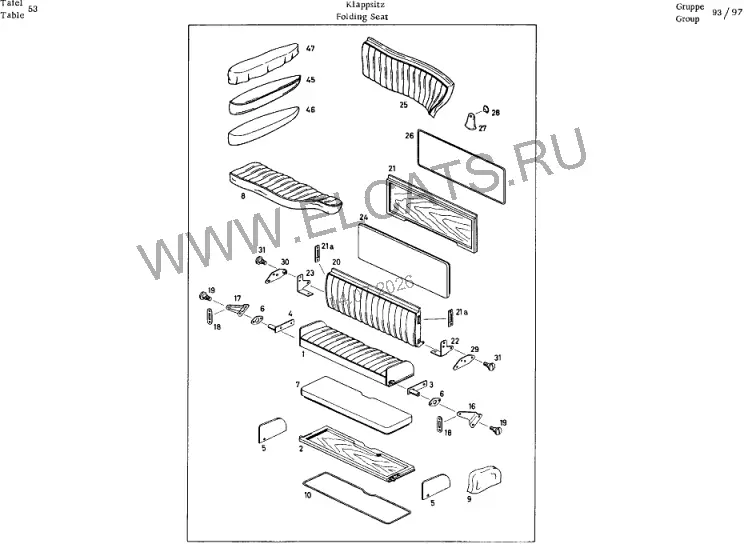 Схема узла: FOLDING SEAT / FOLDING SEAT